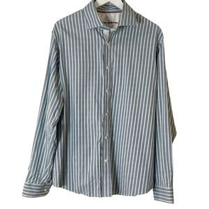 Report Collection blue vertical striped bottom down XL